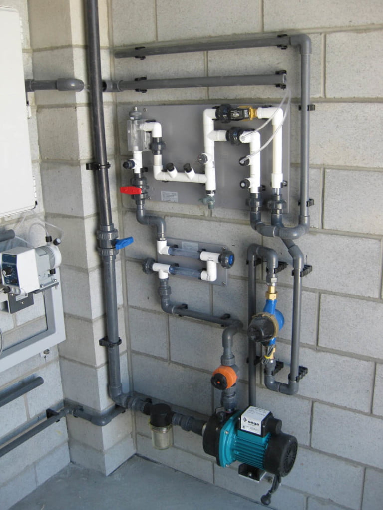 Custom Manifold incorporating Coupon Rack, Water Meter & Recirc Pump