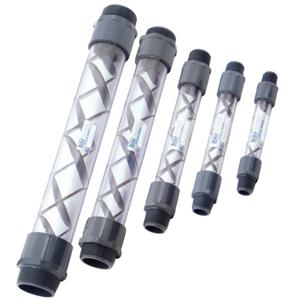 Static Mixers Koflo Series 316, SCH40 Transparent PVC