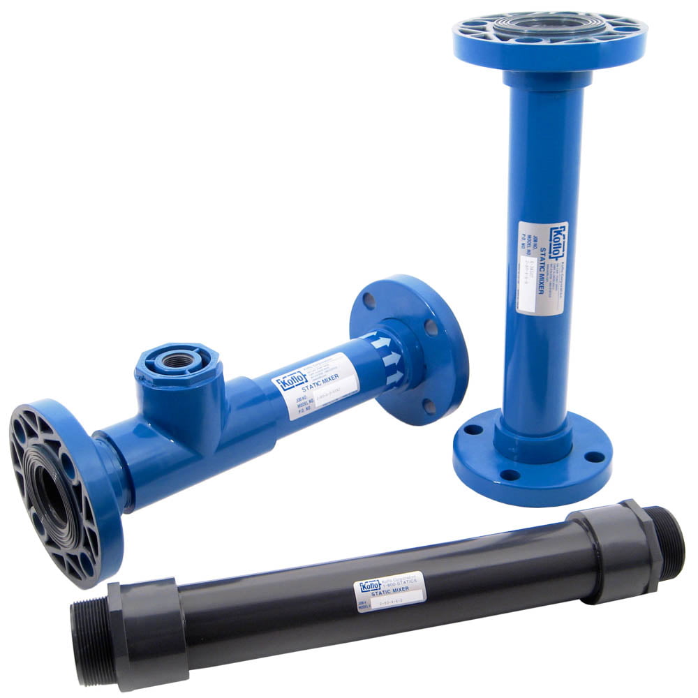 Static Mixers Koflo Series 328, SCH80 PVC Flanged