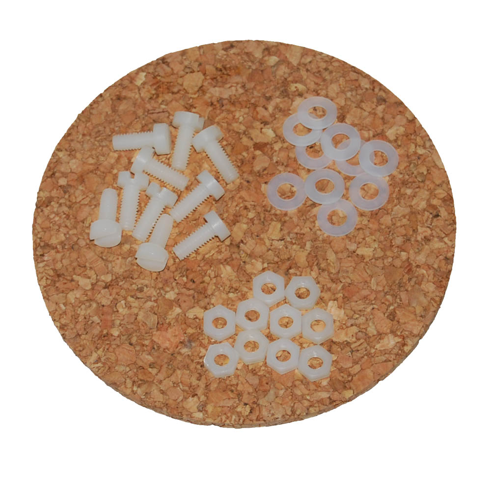 SP-CHSK-10PK Nylon Screw (M4x10mm) nut & washer set