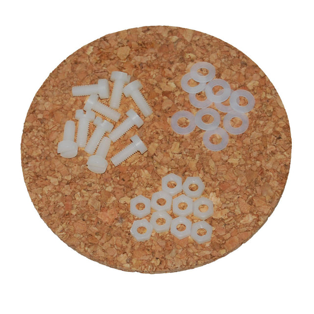 SP-CHSK-10PK Nylon Screw (M4x10mm) nut & washer set
