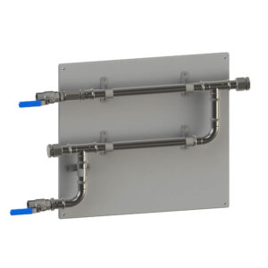 CR-ASTM-2C-M20-10-SS 20mm (3/4”) SS316 ASTM Coupon Rack with Isolation valves