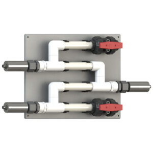 PVC Rack 1 inch for 2 or 3 optional ECORR or Pyxis CR-300 Corrosion Probes